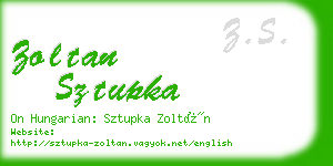 zoltan sztupka business card